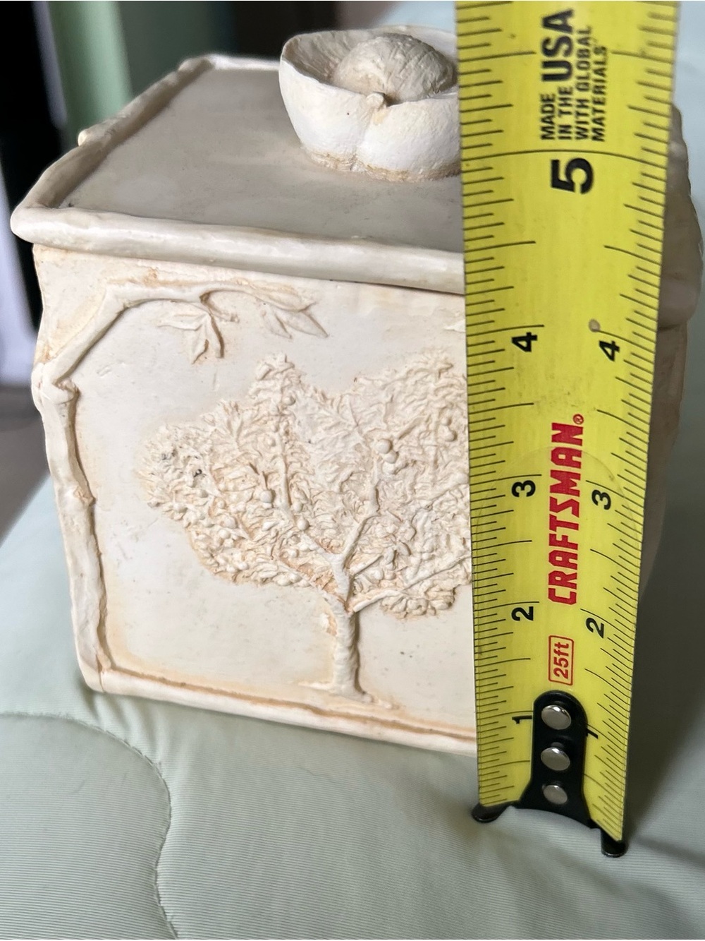 Rustic + Textured Floral Featured Cottagecore Trinket Box - Picture 9 of 11